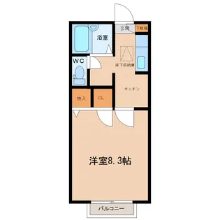 ソレイユ栄【1階】の間取り