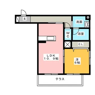 TERASS八田【1階】の間取り