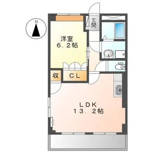 グローリィ・ヒルズIII【2階】の間取り
