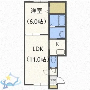 セレッソ西町南【2階】の間取り