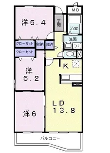 メゾンパーク寿【4階】の間取り