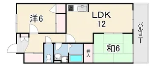 バン・ヴェール芦屋【2階】の間取り