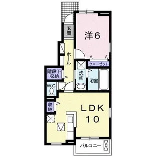 ウィステリア ハウス【1階】の間取り