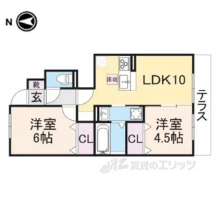 ルミエール香久山【1階】の間取り