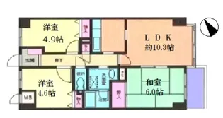 グリシーヌ宮前平【2階】の間取り