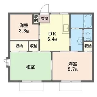 サンテラス石井【1階】の間取り