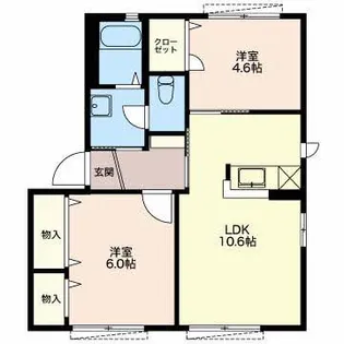 エスペランサ諏訪下【1階】の間取り