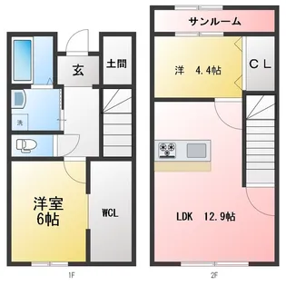 シュペール鈴鹿【1階】の間取り