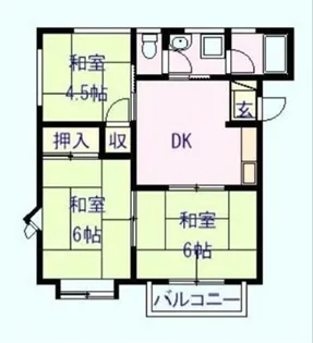 ファイブベルA棟【2階】の間取り