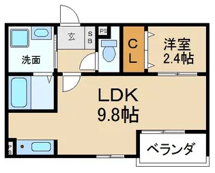 アーバン香里ケ丘【1階】の間取り