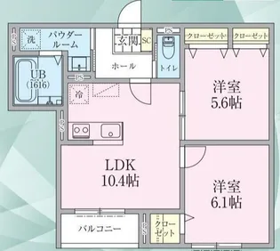 リケナ矢野口【1階】の間取り