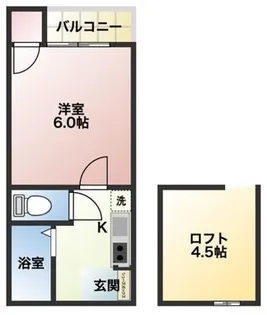 国分ハイツB棟【1階】の間取り