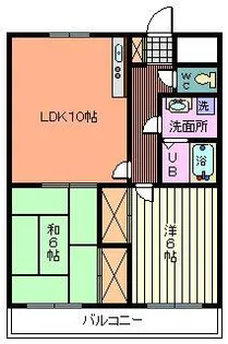 ラフォーレ中浦和II【2階】の間取り