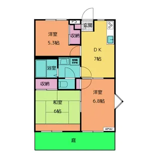 パストラーレ日永1号棟【1階】の間取り