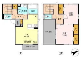 パークフロント朝霞本町【1階】の間取り