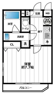 エル・ヴィエント・アース千歳烏山【4階】の間取り