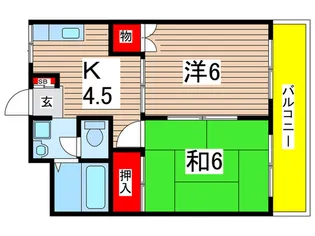 パ-クサイド岸根【2階】の間取り