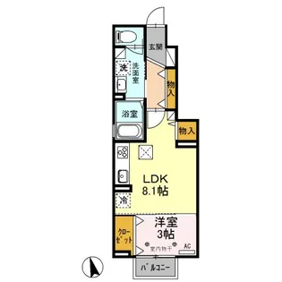 ベルデ・ガーデン【1階】の間取り