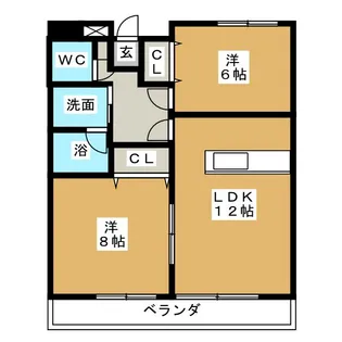ヴィラコンテッサ下島【2階】の間取り