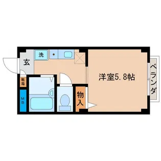 塙田壱番館【2階】の間取り