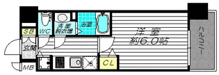 ララプレイスザ・大阪リヴァージュ【6階】の間取り