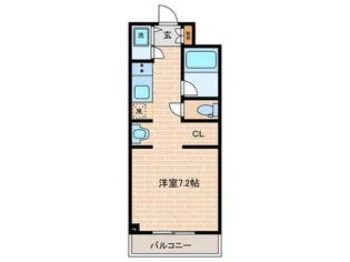 アンソレイエ売布【1階】の間取り