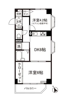 レオドール登戸【4階】の間取り