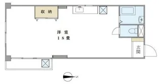 浅川コーポ【4階】の間取り