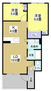 ヴィラーチェ元宮【1階】の間取り