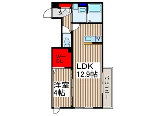 ウエストローズII【1階】の間取り