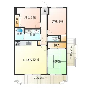 南海ハイライズフラット天下茶屋【3階】の間取り