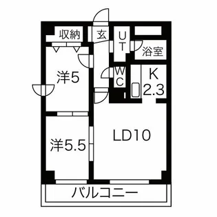 イーストウォール【5階】の間取り