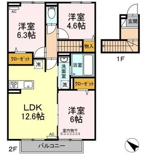 フェリシア建昌 A棟【2階】の間取り