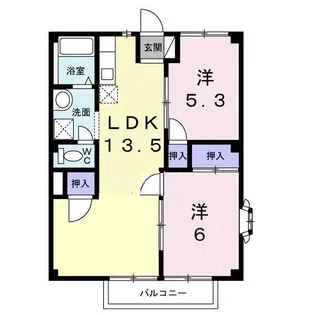 グレース アサヒ【1階】の間取り