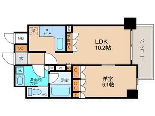 リーガル南久宝寺【9階】の間取り