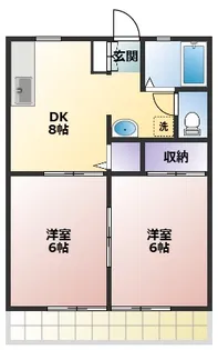 パナハイツむさしのA【1階】の間取り