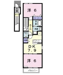 プチ・ヴェール【2階】の間取り