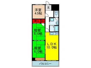 ファミリーコーポ緑地公園【5階】の間取り