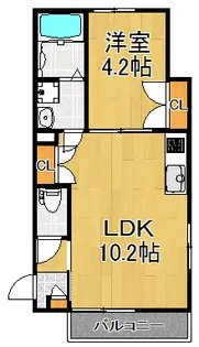 ラ グラシューズ【2階】の間取り