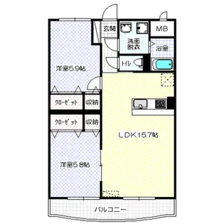 リバーコートブレイン【2階】の間取り
