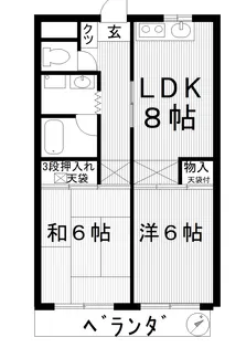 マンションケイコム【1階】の間取り