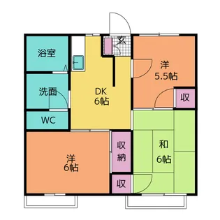 ホワイトタウン21 B棟【2階】の間取り