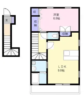 プレタメゾン伍号館【1階】の間取り