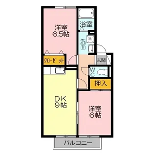 エイトタイムIIIB棟【2階】の間取り