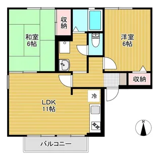 カーサ・アルビオンB【2階】の間取り