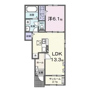 アグロ シルヴァI【1階】の間取り