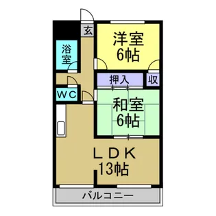 レジデンスひまわり【3階】の間取り