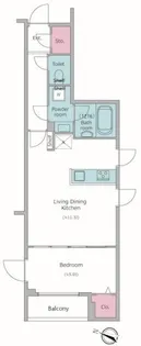 ドゥーエ梅屋敷【1階】の間取り