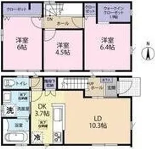 宮城県岩沼市相の原1【一戸建】の間取り