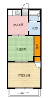 れいろうハイツII【2階】の間取り